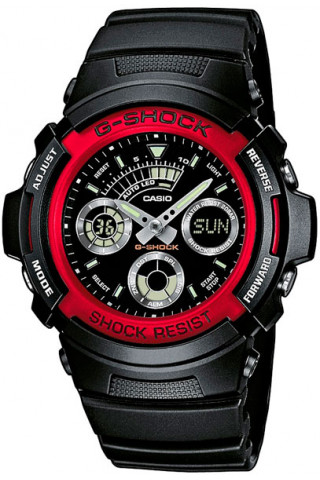 Мужские японские наручные часы Casio G-SHOCK AW-591-4A с хронографом