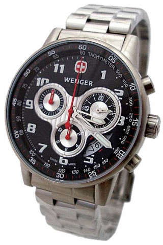 Мужские швейцарские наручные часы Wenger W-70776 с хронографом