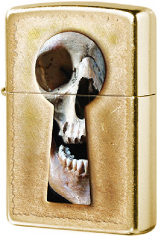 Аксессуары 28540 Keyhole Skull, Gold Dust, золотистый, матовая